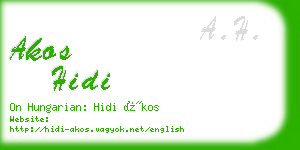 akos hidi business card